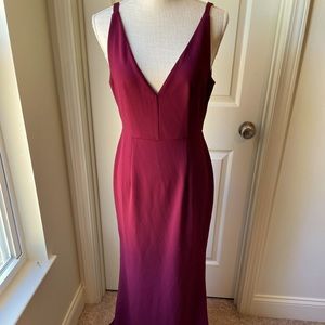Wine maxi dress for wedding guests